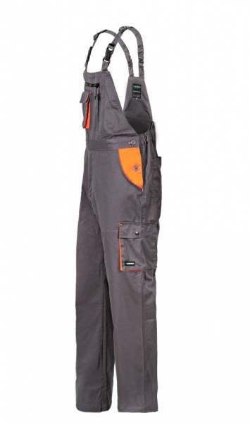 Полукомбинезон рабочий Sizam Newcastle р. L 31212 серый с оранжевым