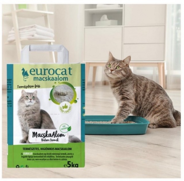 Наполнитель бентонитовый EuroCat для кошачьего туалета 5 кг 