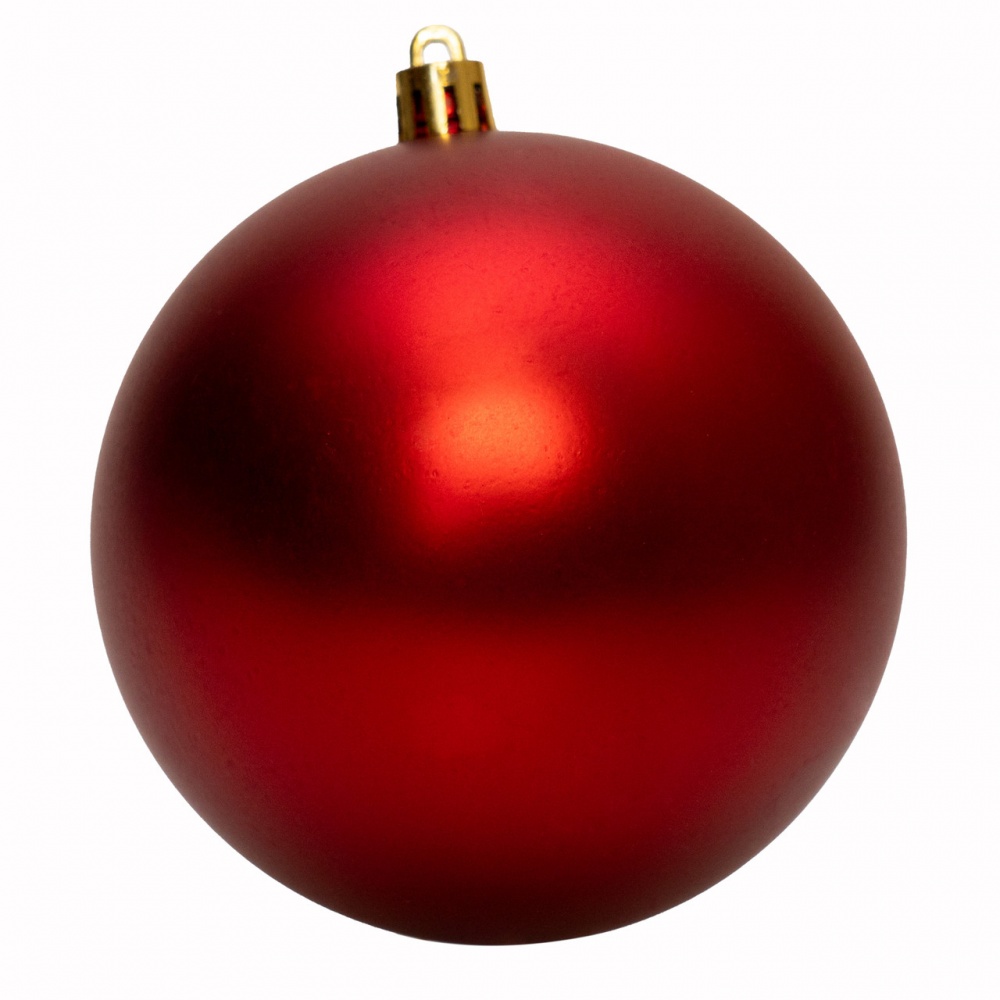 Куля новорічна матова червона10 см d 100 мм червоний 890988