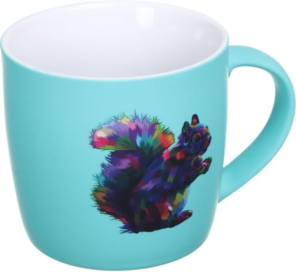 Чашка Neon Squirrel 350 мл голубая