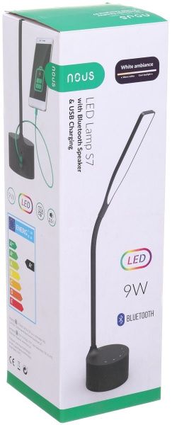 Настольная лампа Nous с Bluetooth-колонкой LED 8 Вт белый S7 White 