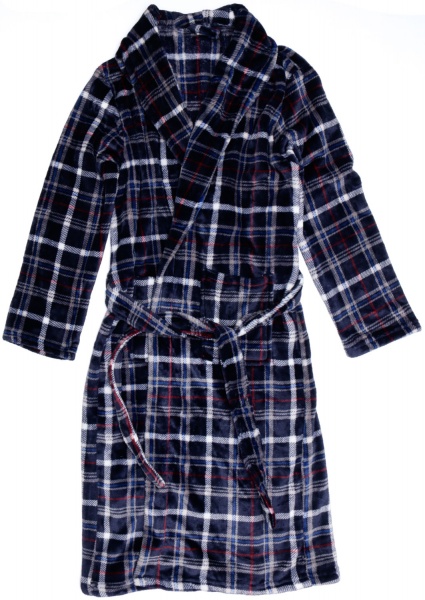 Халат чоловічий La Nuit Клітинка р. XL синій 