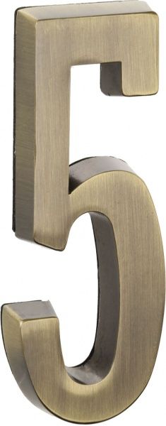 Цифра алюминий античная бронза 97 мм Larvij LN1-AL100-AB #5