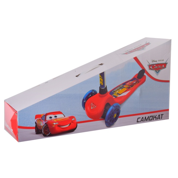 Самокат Disney Cars красный LS2213 
