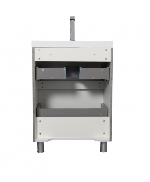 Тумба напольная Aqua Rodos Vista серый мрамор с умывальником Ваr 60 см