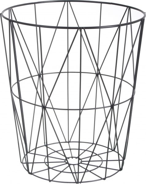 Стол-корзина Сканди 35х35х39 см натуральное дерево с черным 