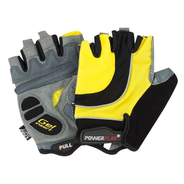 Рукавички PowerPlay 5037C_XS_Yellow р. XS сіро-жовтий