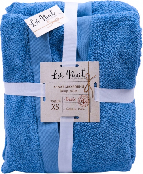Халат махровый La Nuit Rice Galaxy р. XXL голубой 