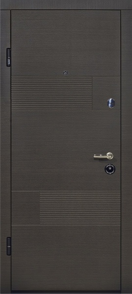 Двері вхідні Міністерство дверей Оптима 58 венге сірий горизонт 2050х860 мм ліві