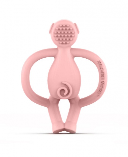 Прорезыватель Matchstick Monkey Свинка светло-розовая 11 см (MM-PG-001)