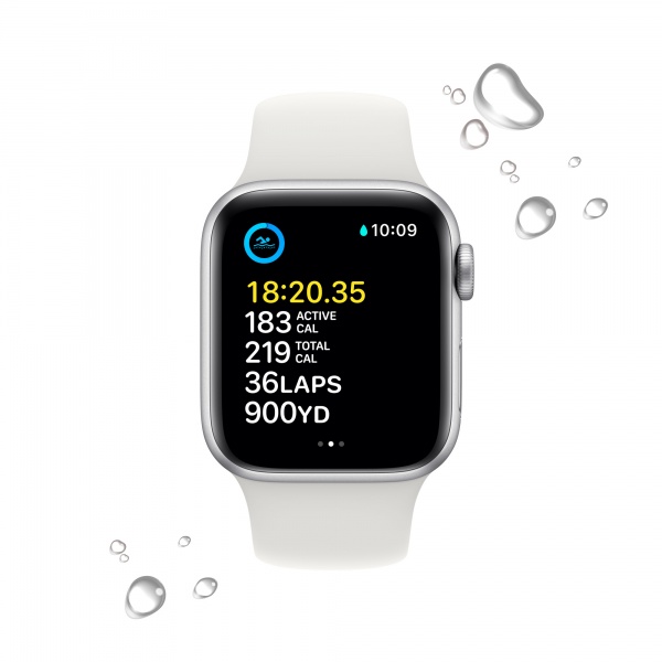 Смарт-годинник Apple Watch SE GPS (2 gen) 40mm Silver Aluminium Case with White Sport Band