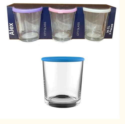 Набор стаканов с крышкой Alex 360 мл 6 шт. 