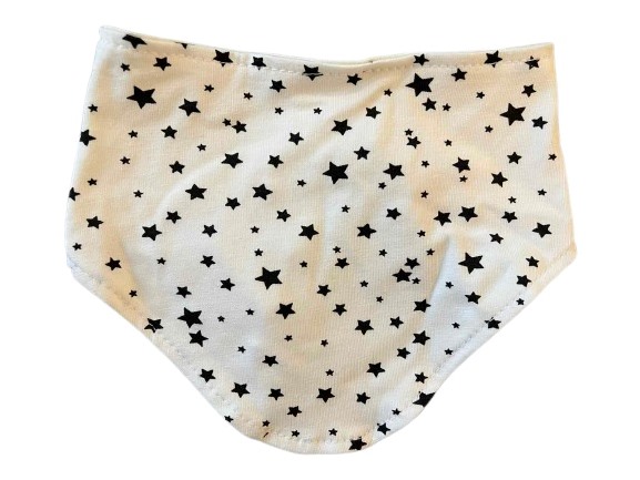 Слюнявчик-платок на шею Моя планета прогулочный на кнопке белый с рисунком Сл601 