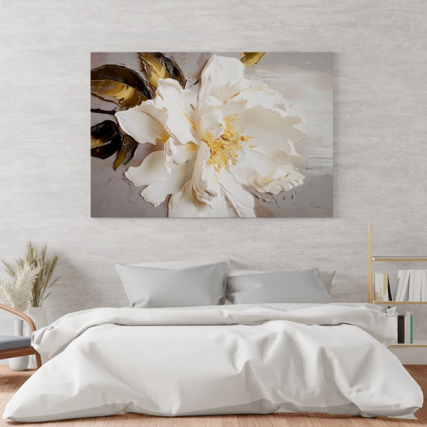 Картина на холсте Белый цветок 80x110 см WS Holst 21804202312 