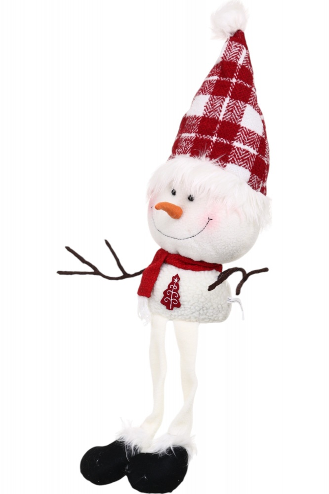 Декорация новогодняя Снеговик что сидит в ассортименте LF2224027AB 68 см
