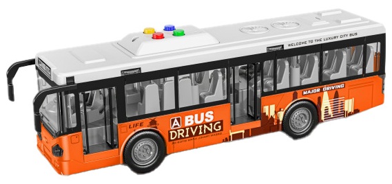 Автобус CARS S помаранчевий 1:16 (інерція, звук, світло, двері відчиняються) 1:16 CJ-4073621