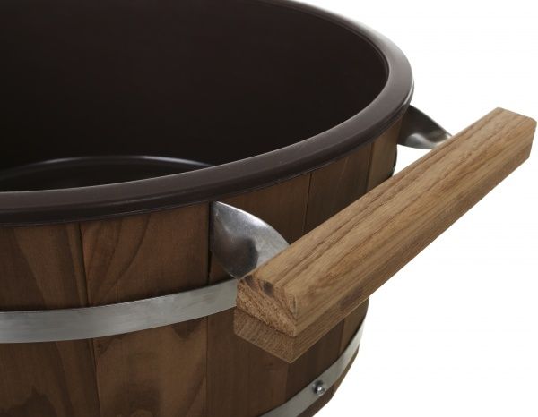 Запарник из термодревесины и пластиковой вставкой 15л