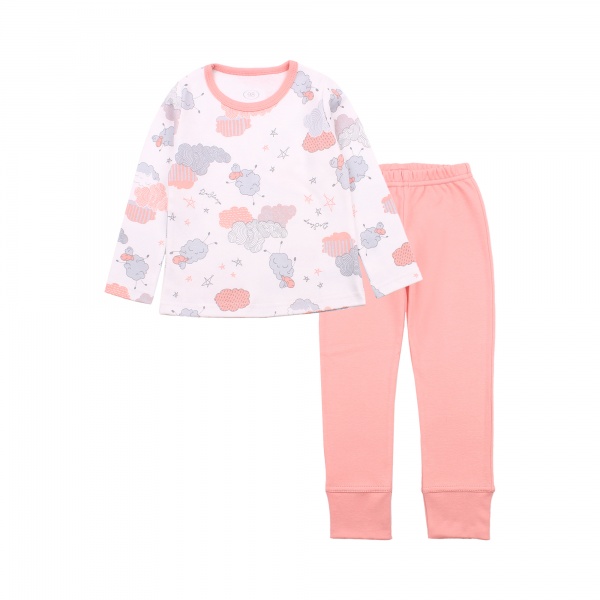 Піжама дитяча для дівчаток Фламінго р.98 персиковий 245-222 