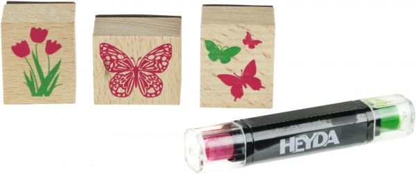 Набор штампов резиновых + чернило «Весна»