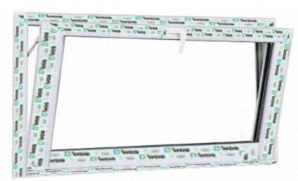 Вікно відкидне Aluplast IDEAL 2000 60 750x500 мм верхнє 