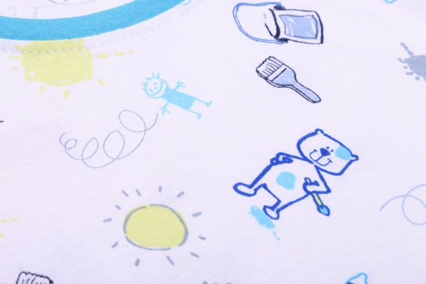 Пижама детская для мальчиков Фламинго 222-130 р.116 белый 