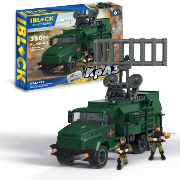 Іграшка-конструктор Iblock Армія КрАЗ РЕБ PL-921-471