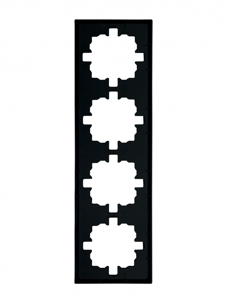 Рамка чотиримісна HausMark Juna універсальна чорний