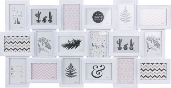 Коллаж AA01 на 18 фото 10x15 см белый 