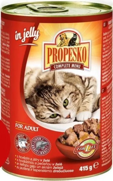 Консерва PROPESKO з яловичиною та печінкою в желе 415 г