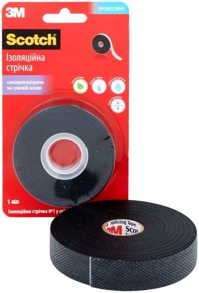 Изолента «Сырая резина» самовулканизирующаяся 3M 0,76x19 мм 4,5 м черная этиленпропиленовая резина