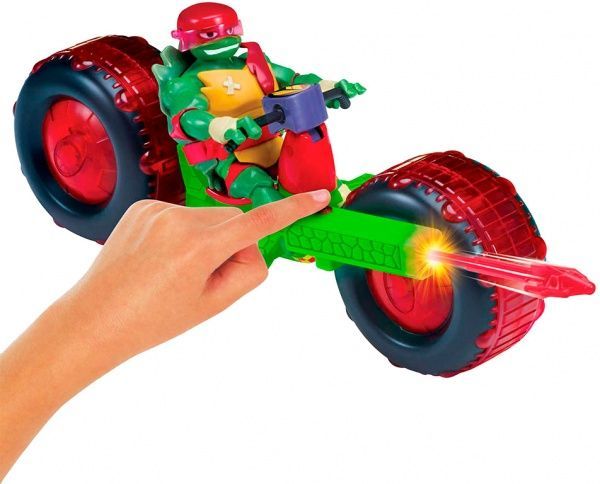 Фигурка TMNT серии «Эволюция Черепашек-Ниндзя» МОТОЦЫКЛ СТЕЛС и РАФАЕЛЬ 