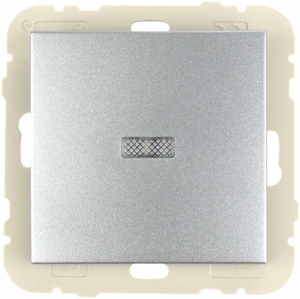 Вимикач одноклавішний Efapel Logus з підсвіткою 10 А 250В IP20 алюміній 21012 TAL