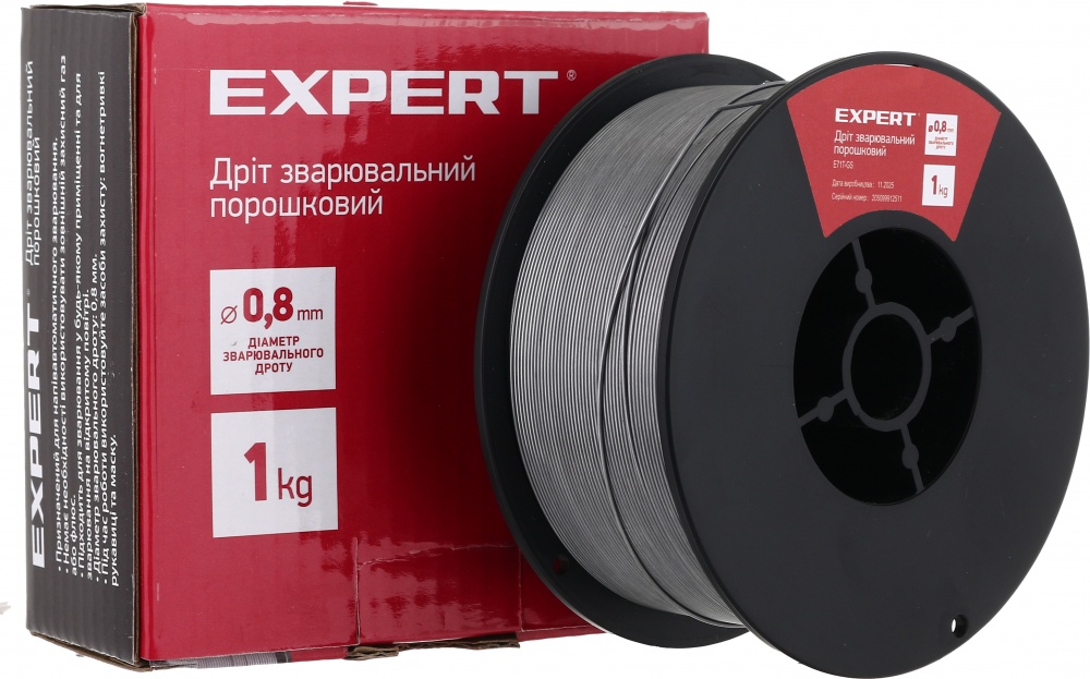 Дріт зварювальний Expert E71T-GS 0,8 мм 1 кг
