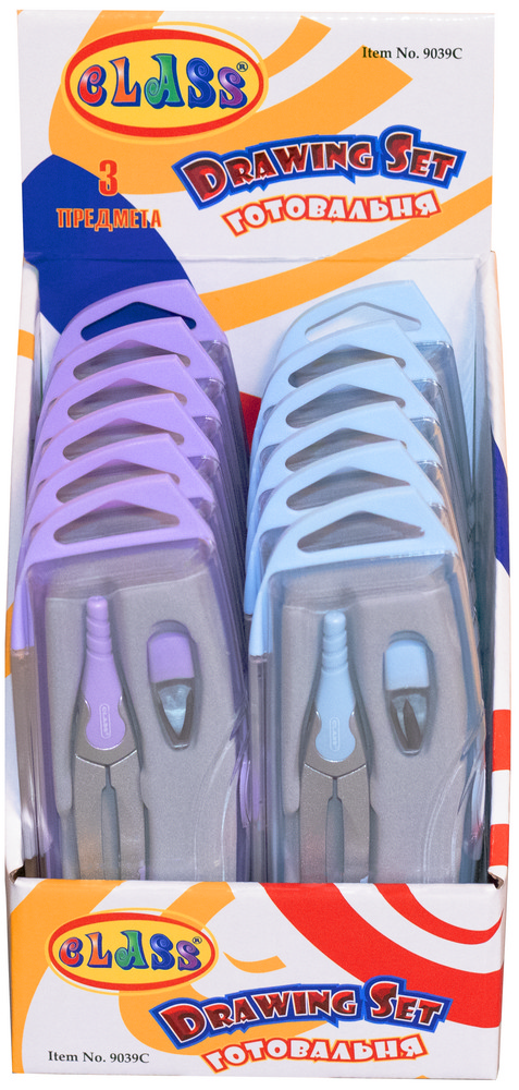 Готовальня FLOWING 3 предмети 9039С CLASS