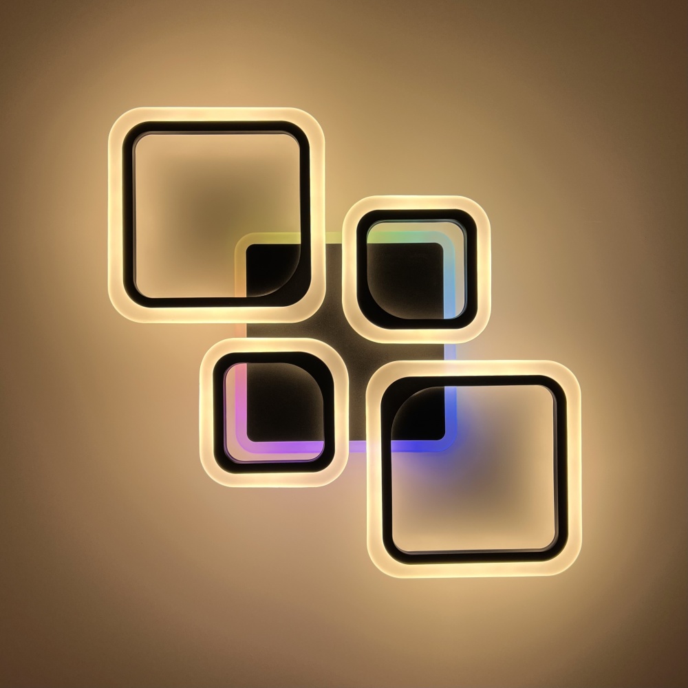 Люстра світлодіодна Luminaria 90 Вт LED-модуль чорний OVAL RGB 90W 5S BLACK