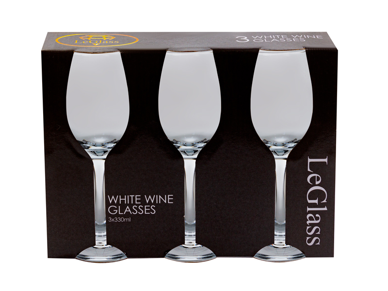 Набір бокалів для білого вина LeGlass White Wine 602-002 330 мл 3 шт.