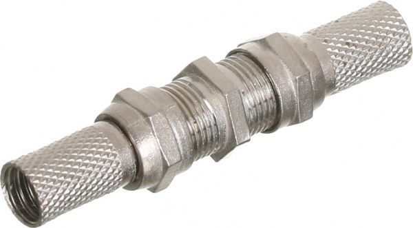 Конектор EMT Зрощувач F гніздо - F гніздо 1 шт. + конектори 2 шт. (комплект)срібний Зрощувач