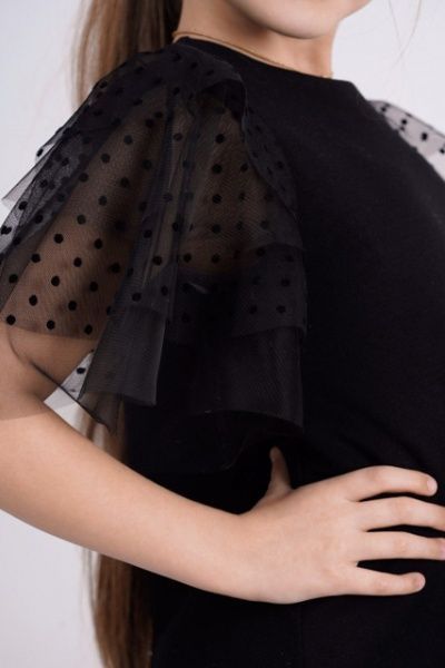 Платье Sasha р.146 черный 4303 