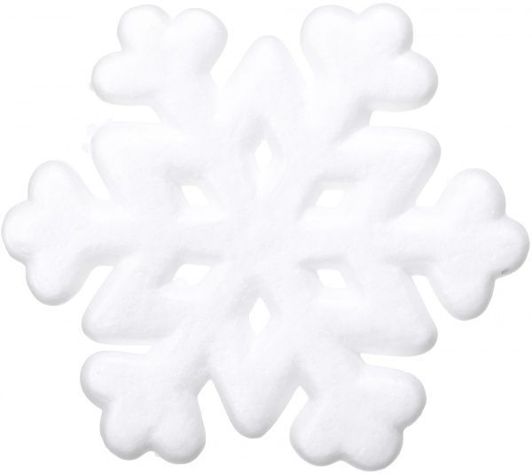 Декоративное изделие из пенопласта в виде снежинки 20 см 1 шт. Річ-Ленд