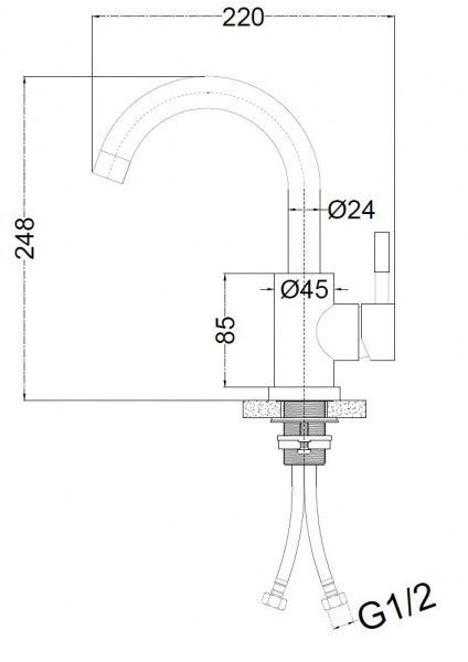 Смеситель для умывальника Mixxen ИНОКС MXIN0483