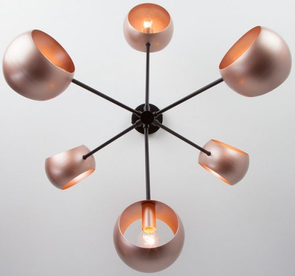 Люстра підвісна Strotskis Corte 6x40 Вт E14 перлисте золото/чорний 70057/6 