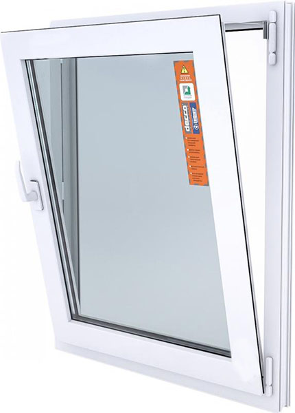 Окно поворотно-откидное DECCO 60 900x1400 мм правое