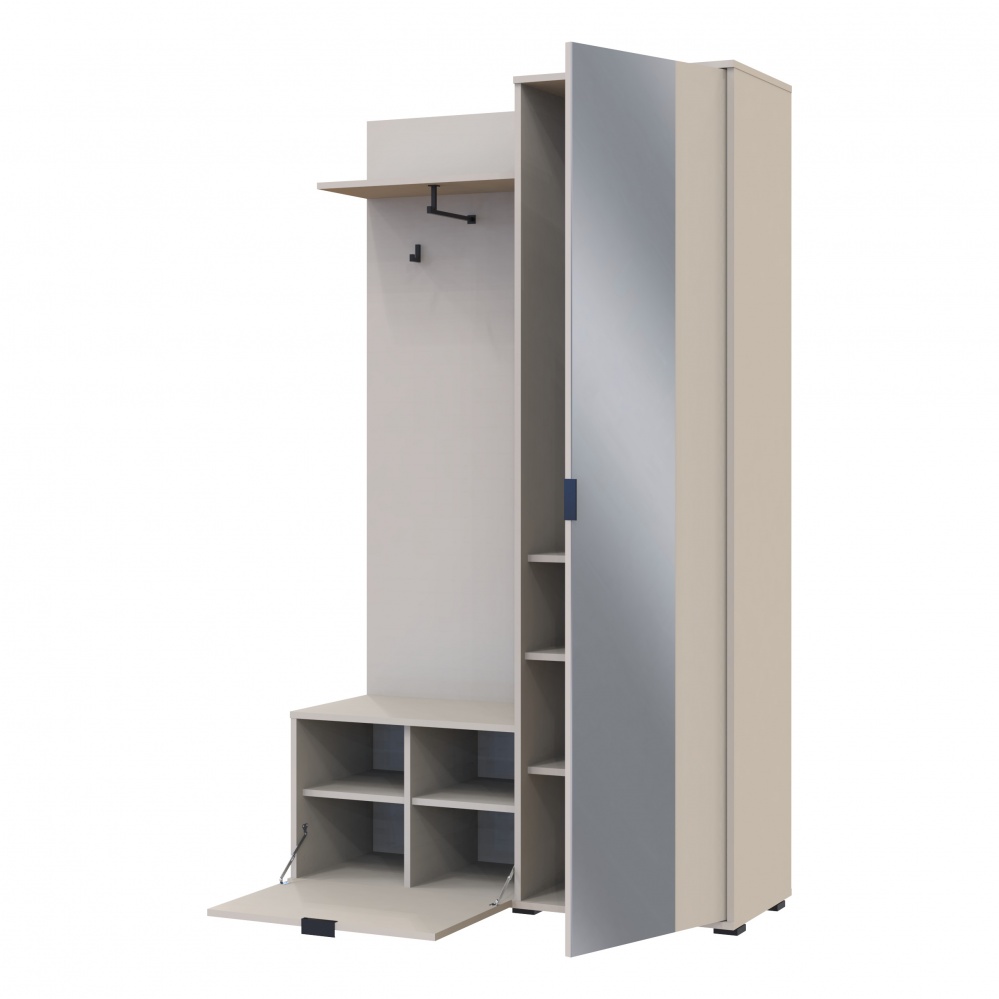 Прихожая с зеркалом Doros Дора 1920х1135х400 мм кашемир