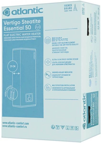 Бойлер Atlantic Vertigo Steatite Essential 50 MP-040 2F 220E-S (1500W) 40 л