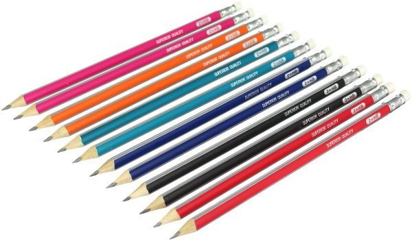 Набір олівців чорнографітних трикутні 12 шт., 9001E-12CB Marco