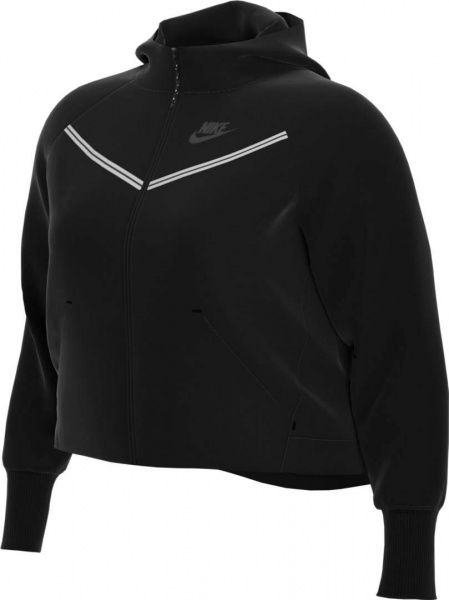 Джемпер Nike W NSW TCH FLC WR HOODIE FZ CW4298-010 р. XL черный