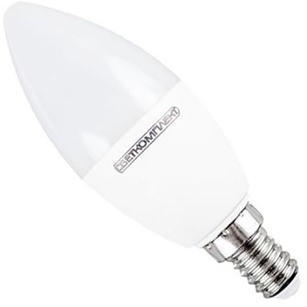 Лампа светодиодная Светкомплект 8 Вт C37 матовая E14 220 В 3000 К 