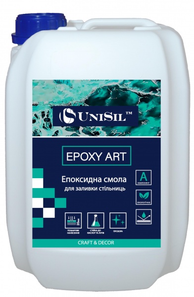 Смола епоксидна для заливки стільниць Epoxy Art UniSil глянець безбарвний 3,86кг