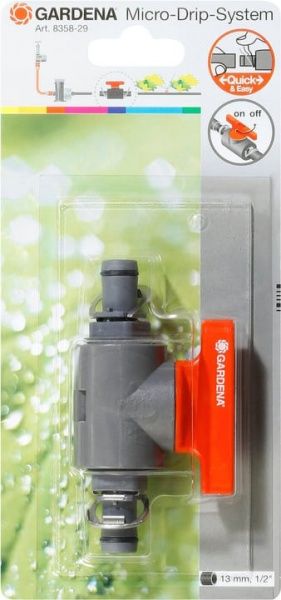 Кран Gardena запорный микрокрапельной системи QE 1/2