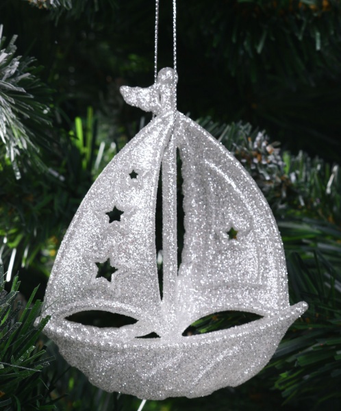 Декоративна підвіска Global Treasure Кораблики 15 см білий P2117006-B1/3